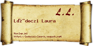 Lédeczi Laura névjegykártya