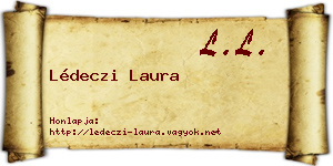 Lédeczi Laura névjegykártya